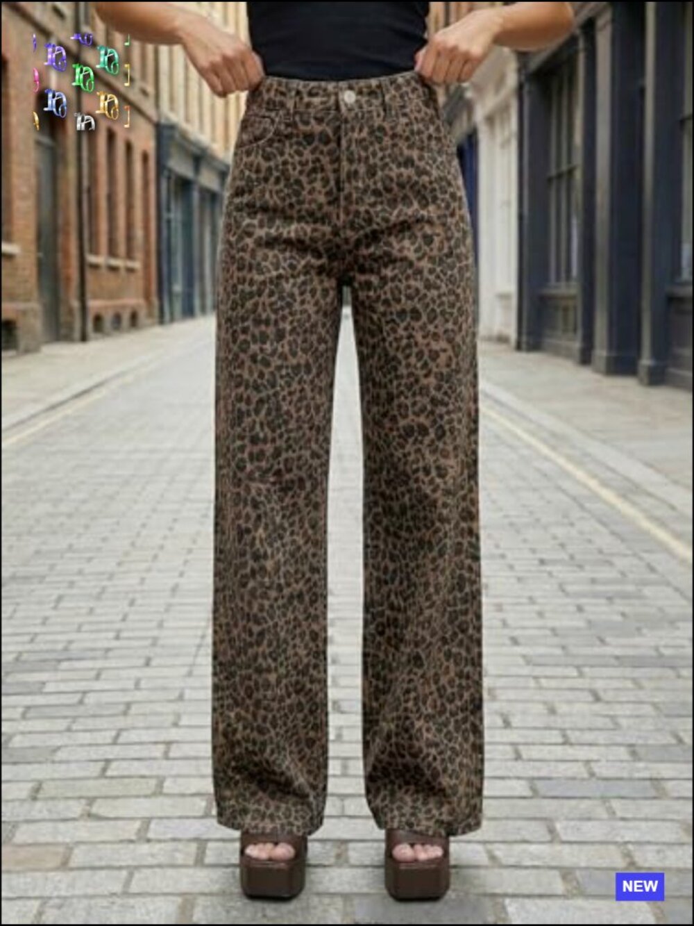 High Waisted Wide Leg Baggy Stretchy Denim Jeans with Pockets Y2K Retro - Picture 2 of 7